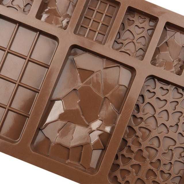 Fantastico Stampo di 9 forme in silicone per Cioccolato