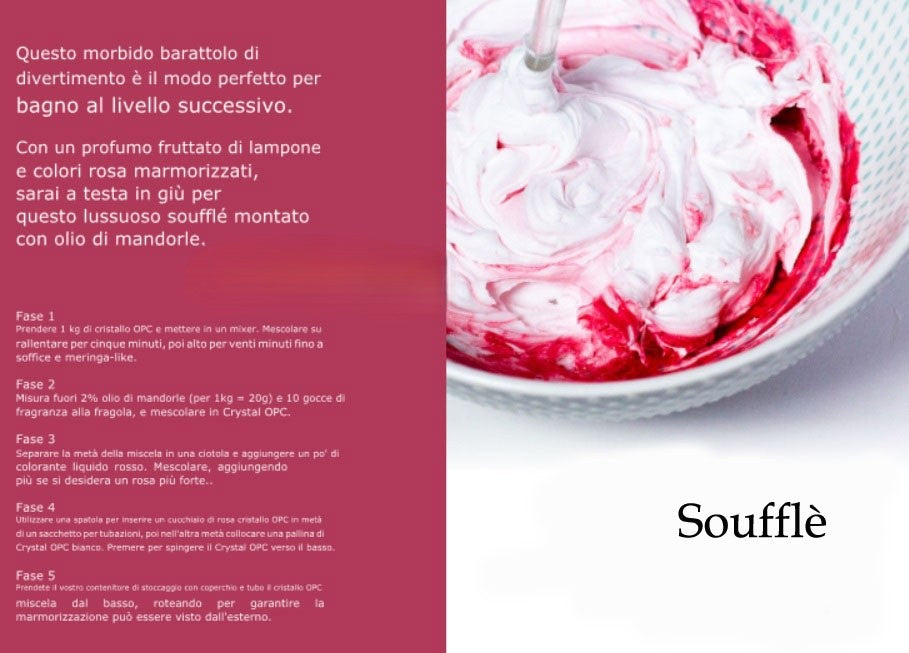 Crystal OPC. Schiuma Burro da bagno cosmetica. Melt and Pour