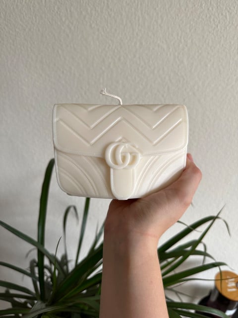 Stampo LARGE Borsetta Gucci classica di 14 cm. Stampo in silicone anche per Candele