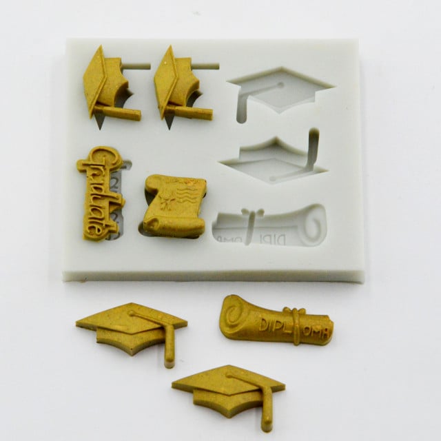 Laurea. Stampo in silicone con 7 motivi