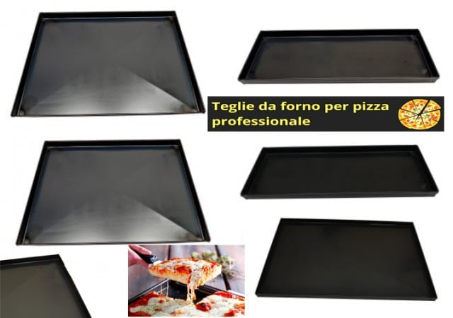 60 x 20 x 2 cm. Teglia in lamiera Ferro blu 8/10 artigianale per uso Alimentare