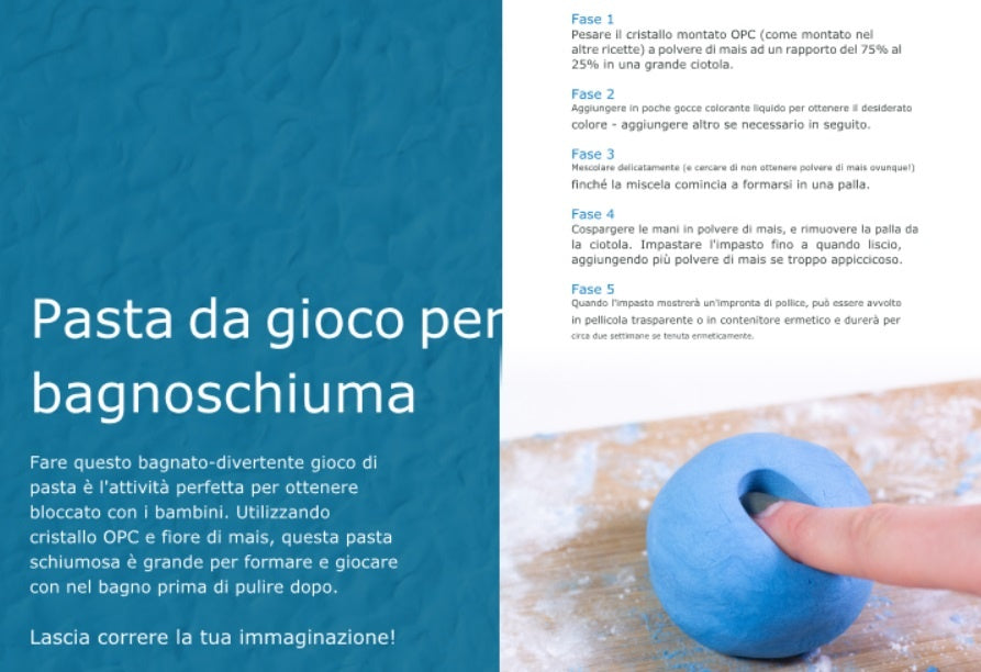 Crystal OPC. Schiuma Burro da bagno cosmetica. Melt and Pour