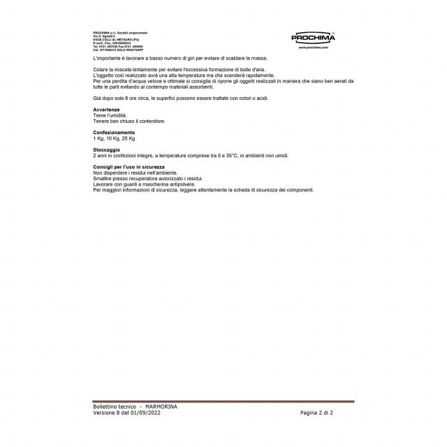 MARMORINA. Marmo Artistico in polvere da colata simil Ceramica