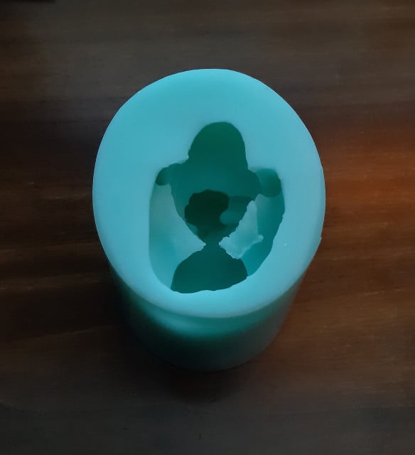 Neonato appoggiato. Stampo in silicone anche per Candele
