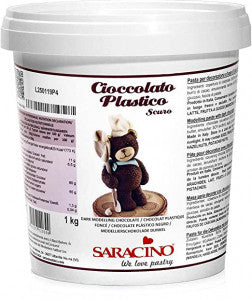 1 kg. Cioccolato plastico Scuro. Saracino