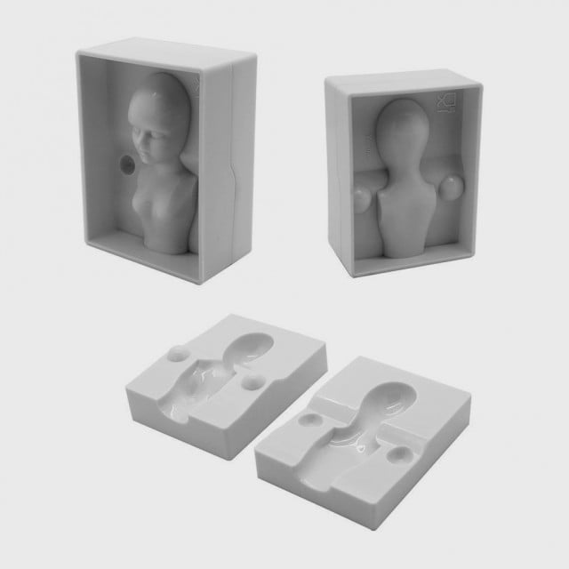 Figura di Donna completa in 3/D. Set di 6 stampi in plastica