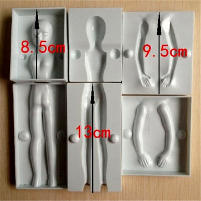 Figura di Donna completa in 3/D. Set di 6 stampi in plastica