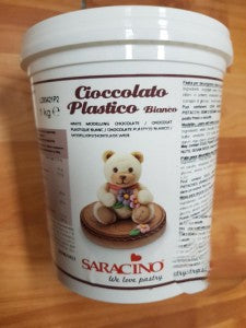 1 Kg. Cioccolato plastico Bianco. Saracino