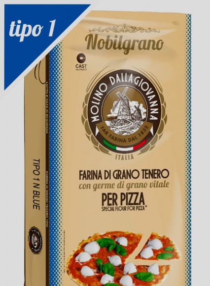 Pizza. Farina Nobilgrano N BLU - Tipo 1 - W 290 P/L 0.55. Dallagiovanna