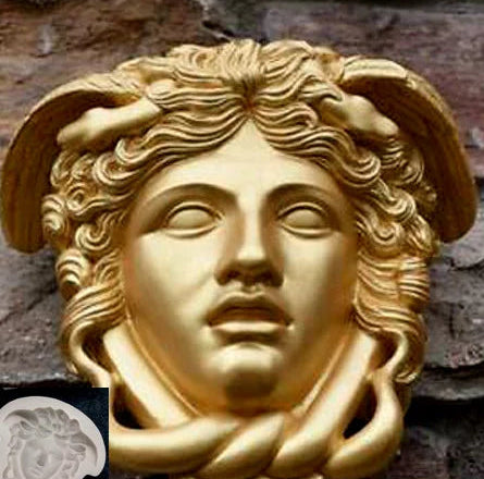 Medusa Griffe Versace in 4 misure di 18 - 12.5 - 7 e 4 cm. Stampo in silicone anche per Candele