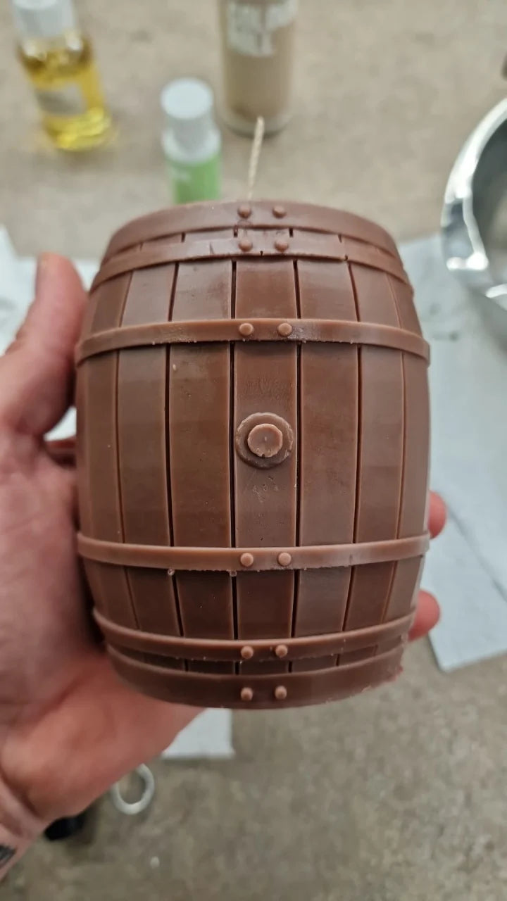 Botte di Legno 10 cm. Stampo in silicone anche per Candele