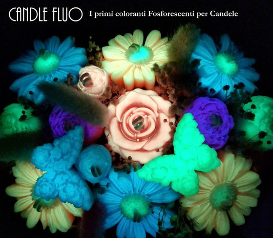 Candle Fluo. I primi coloranti Fosforescenti per Candele. WORLD PRODUCTS SHOP.