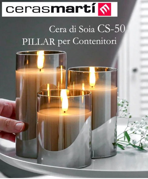 Contenitori. CS-50. Cera Soia per Candele in contenitori