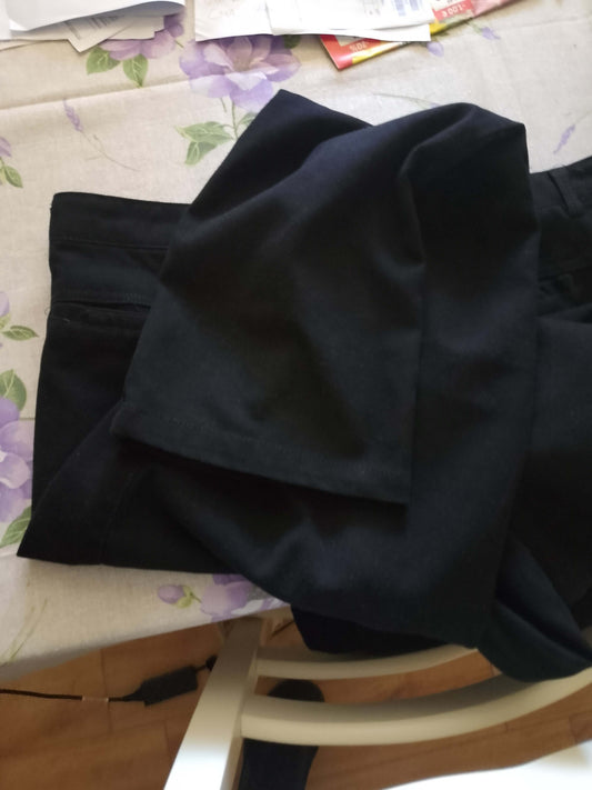 Pantalone Uomo.Cotone. Pantalone elegante. Tasche America. Nero Elegante.
