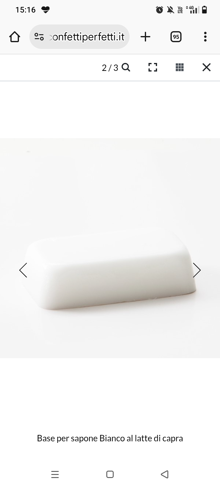 Latte di Capra. Sapone Bianco. Base Melt and Pour