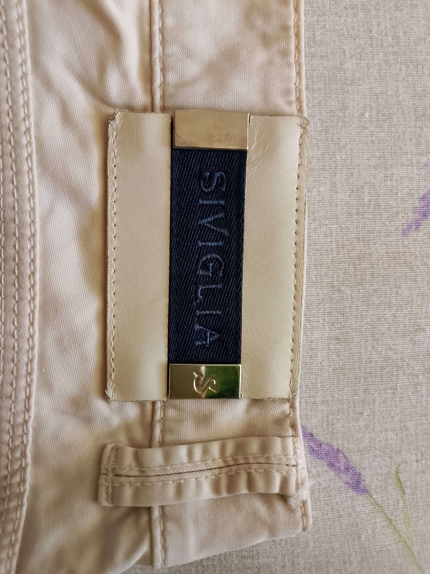 Pantaloni cotone Siviglia. beige Originali. NUOVI.         Tg 52/54