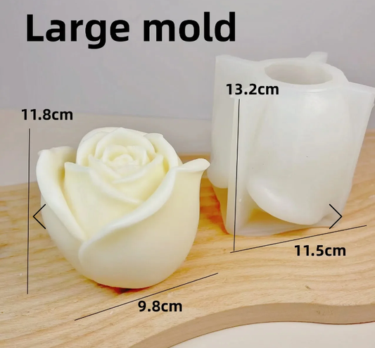 Grande Bocciolo Rosa di 12 cm. Stampo in silicone anche per Candele