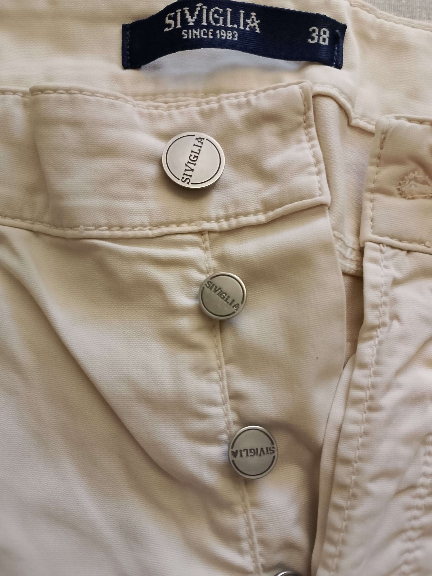 Pantaloni cotone Siviglia. beige Originali. NUOVI.         Tg 52/54