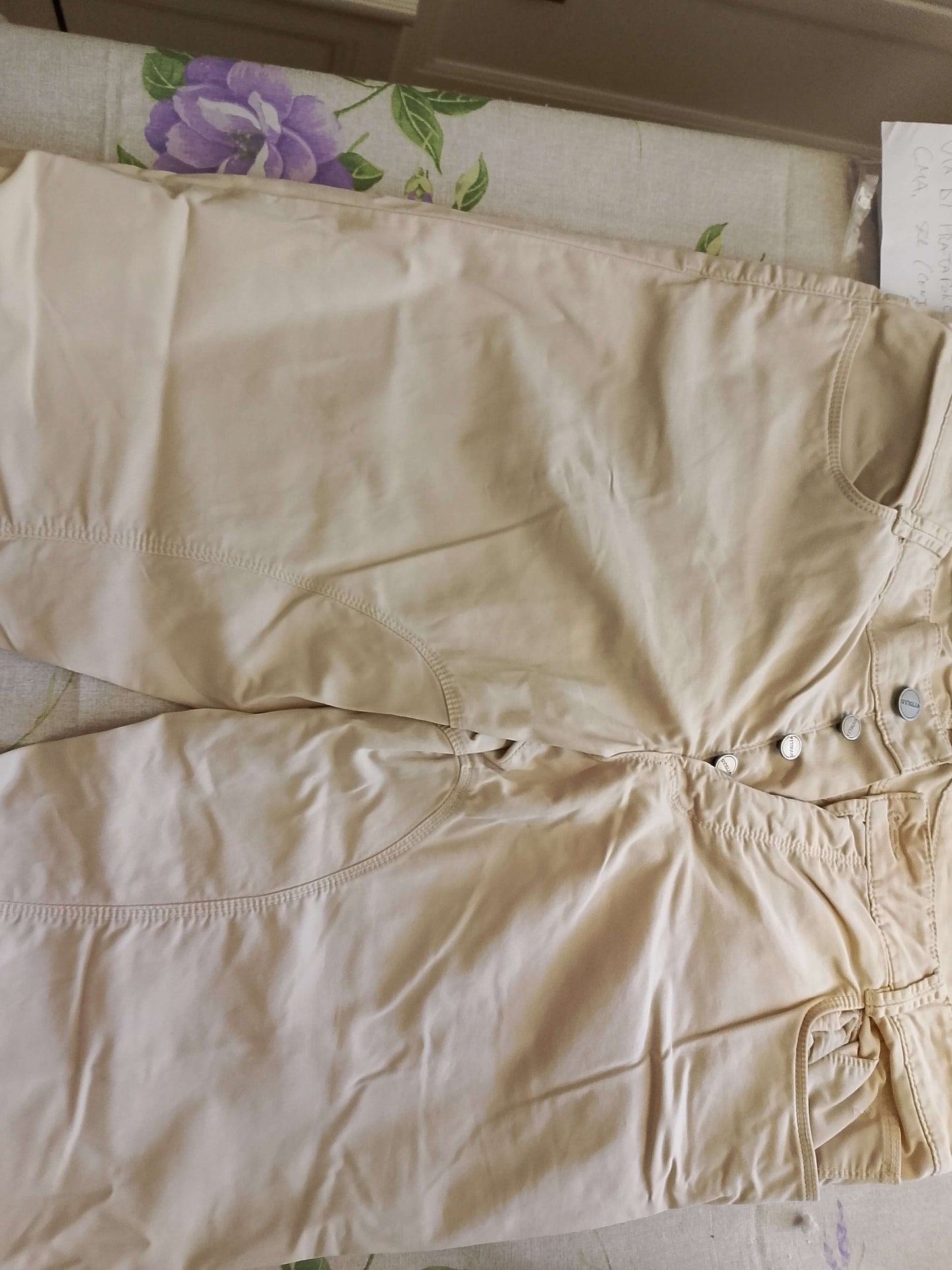 Pantaloni cotone Siviglia. beige Originali. NUOVI.         Tg 52/54